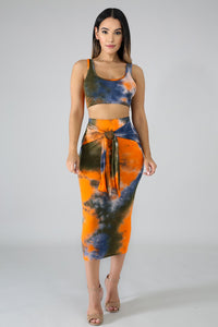 Tie Dye Skirt Set