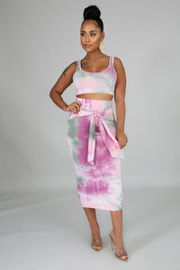 Tie Dye Skirt Set